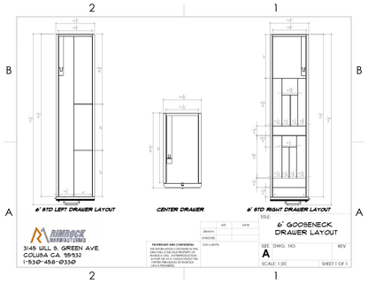 6' Gooseneck Bedbox – Truck Drawer Storage System