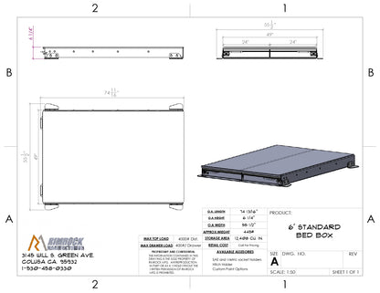 6' Bedbox – Truck Drawer Storage System