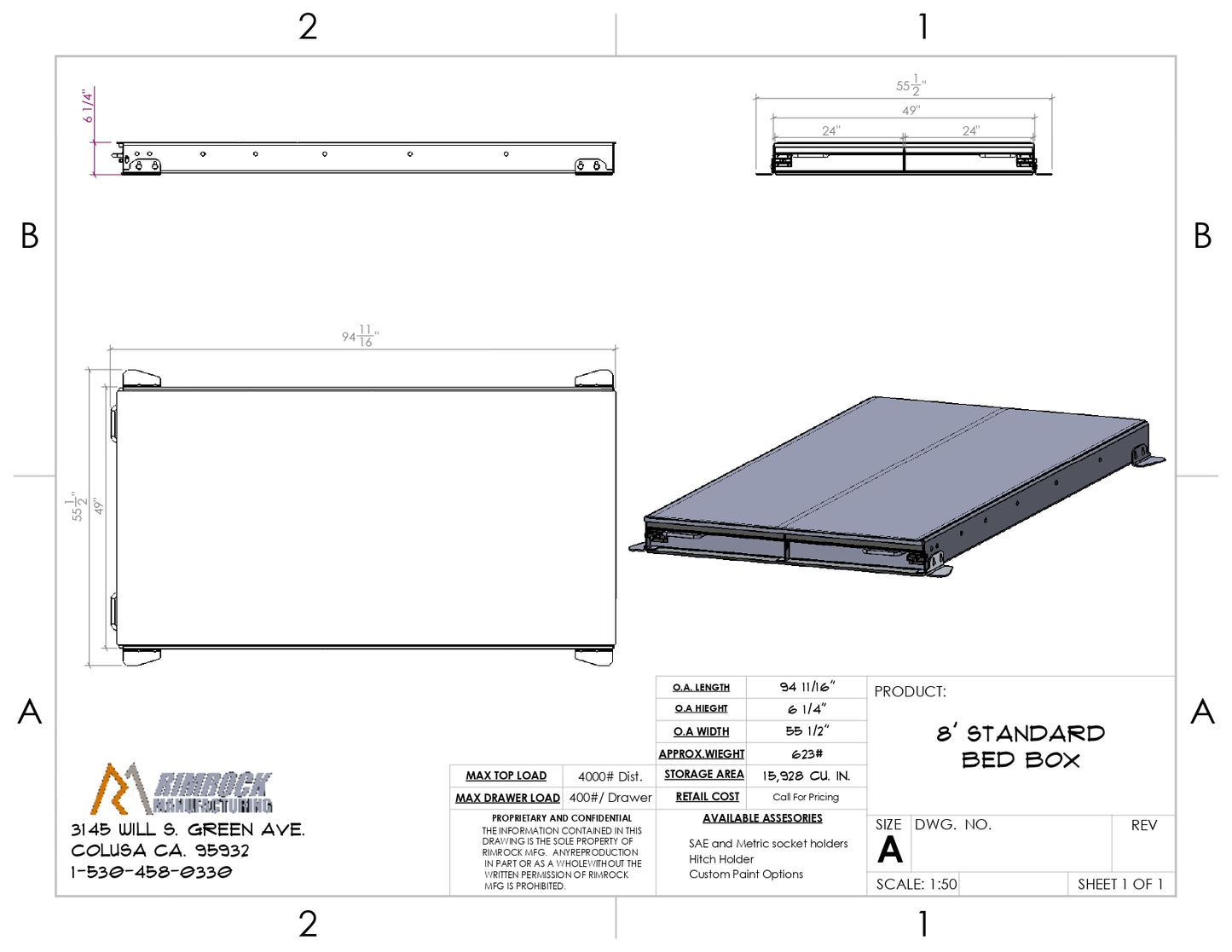 8' Bedbox – Truck Drawer Storage System